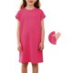 thumbnail image 2 of Vestido de Primavera de Niña Vestidos Sueltos Casuales con Bolsillos para 5-14 Años Vestido de Verano de Manga Corta Estirable Suave Y Cómodo para las Vacaciones Escolares, 2 of 9