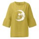 thumbnail image 4 of Nueva camisa de lino con cuello redondo informal de manga tres cuartos con estampado de Halloween Camiseta/camisa de manga corta con cuello redondo Pompotops hfajkhk141264, 4 of 5