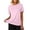 C-Pink693, variant on DHFJKG Womens Workout Tops Short Sleeve Athletic Running Shirts Breathable Solid Color Loose Fit Basic Tee For Yoga Gym Sports Versatile Top
