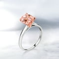 thumbnail image 4 of Gem Stone King 10K White Gold Peach Simulated Morganite Women Solitaire Engagement Ring (2.00 Cttw, Size 7), 4 of 4