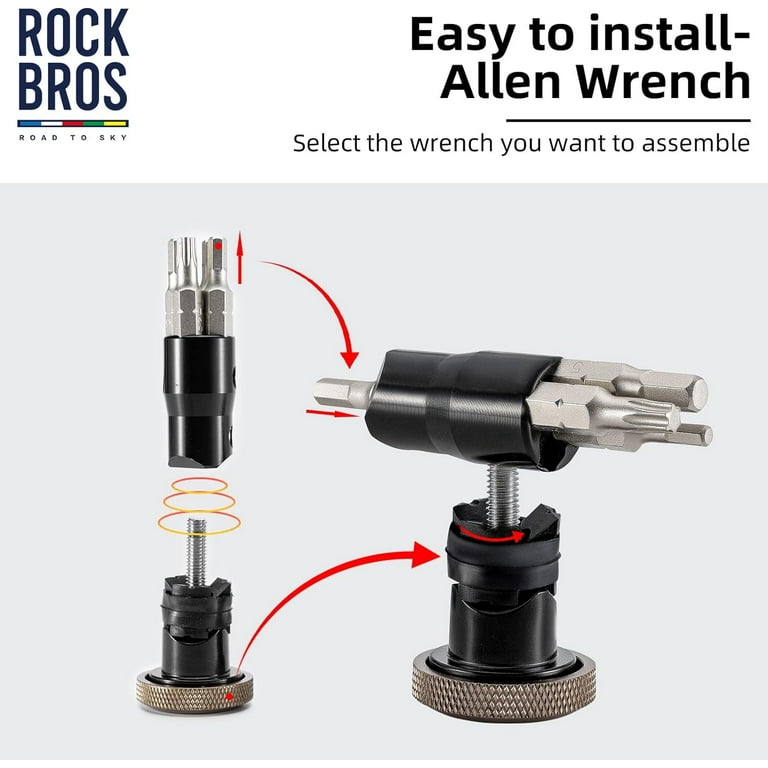 ROCKBROS Handlebar End Plugs Bike Multi-tool Repair Tool Set