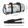 thumbnail image 4 of Gaeub Cute Pug Dogs Lightweight Travel Cylinder Bag Gym Tote Bag Sports Training Duffle Bag with Pockets and Straps, 4 of 8