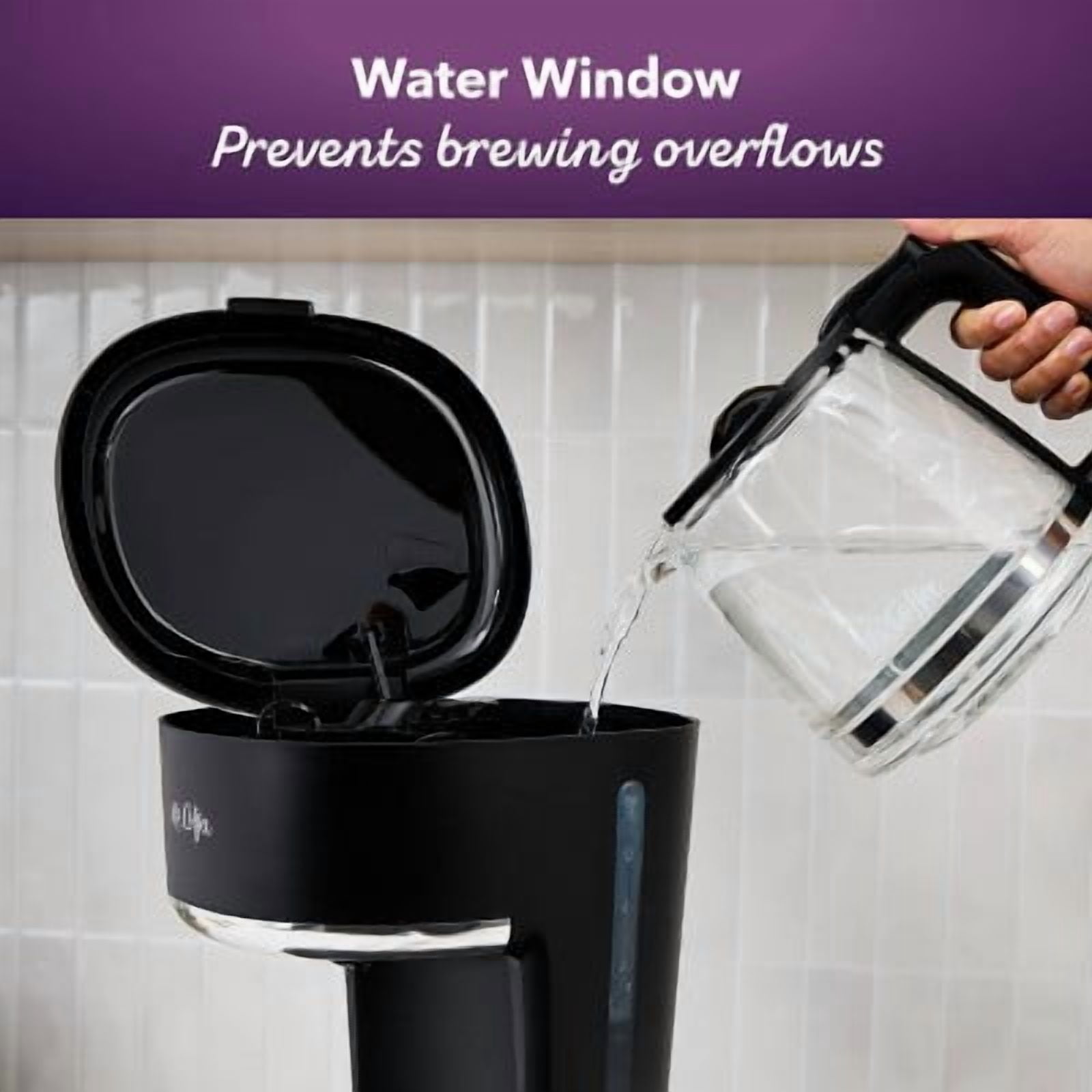 12-Cup Switch Coffee Maker Black: Electric Drip Coffee Machine, 60 oz Capacity, Dishwasher-Safe Parts