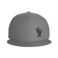 thumbnail image 2 of ZICANCN Hand Symbol Okay Sign Baseball Caps, Trucker Hats for Men And Women, Adjustable Breathable Flat Caps, Gray, 2 of 8