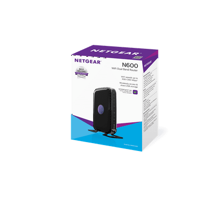 NETGEAR - RangeMax N600 Dual-Band Wi-Fi Router - Black