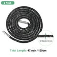 thumbnail image 3 of Uxcell 1-Pair Rhinestone Shoelaces 47" Crystal Cords for Sneakers Black, 3 of 7
