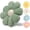 Green, variant on 15.7'' Flower Shaped Throw Pillow, Soft Decorative Cushion for Sofa, Bed, and Floor Seating, White