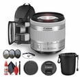 thumbnail image 1 of Canon EF-S 18-55mm F/4-5.6 IS STM Lens (Silver) (1620C002) + Lens Pouch + Filter Kit + Cap Keeper + Cleaning Kit(International Model), 1 of 3