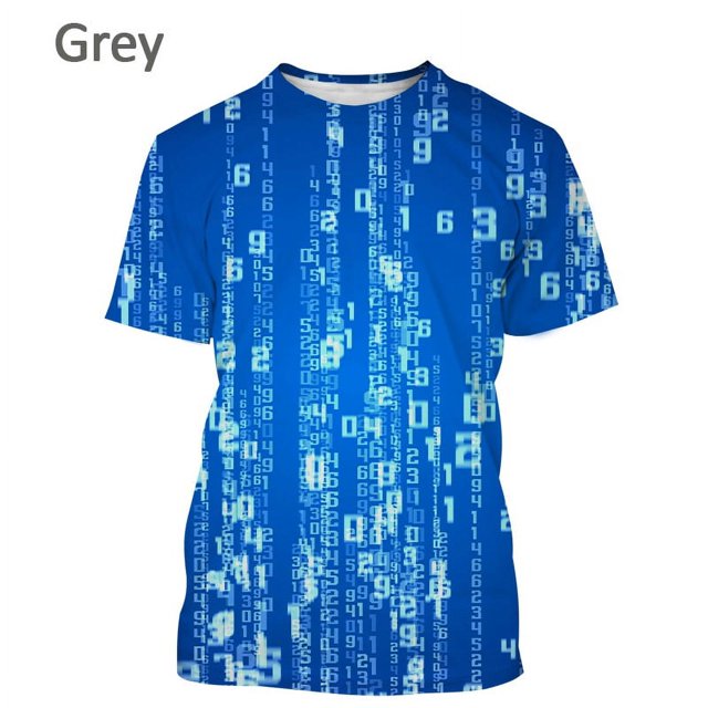 2024 T-Shirts Imprimés 3D pour Hommes et Femmes, Manches Courtes, Col Rond, Mode Décontractée