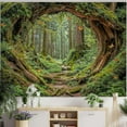 thumbnail image 4 of Forest Tapestry Green Nature Tree Wall Tapestry for Bedroom Aesthetic Jungle Outdoor Landscape Large Tapestries Wall Hanging for Dorm Living Room Decor, 4 of 7