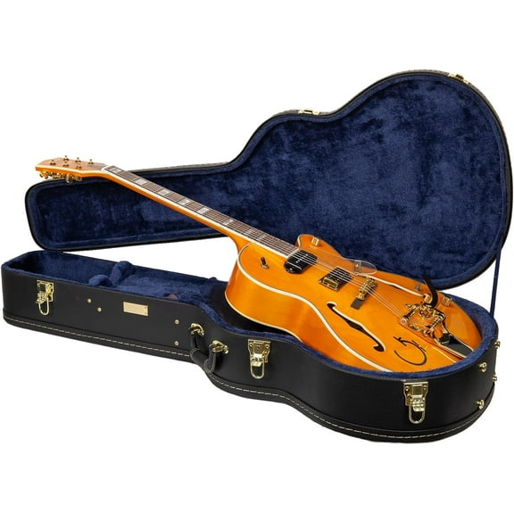 Electric Guitar Case fits 16" Lower Bout Hollow-body Archtop Guitars -Black (CRW620JA16BK)