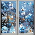 thumbnail image 4 of putnchl Static Film Double-sided Printing Cute Christmas Stickers Window Decorations 9pcs, 4 of 5