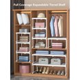 thumbnail image 4 of Expandable Cabinet Shelf, Carbon Steel, ABS, PP Closet Storage Shelf Organizer Riser Rack With Telescopic Design for Under Sink, Wardrobe, Cabinets, Closets, Bathrooms, 4 of 7