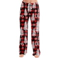 thumbnail image 2 of Fabrcox Pajama Pants Women Christmas Soft Snowflake Print Sleep Pants Women Funny Merry Xmas Fall Winter Cozy Wide Leg Womans Lounge Pants, 2 of 5