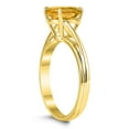 thumbnail image 2 of SZUL Women's Solitaire Oval 8X6MM Citrine Gemstone Twist Ring in 10K Yellow Gold, 2 of 4