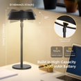 thumbnail image 2 of Lampe de Table sans Fil LED lampe de chevet en métal rechargeable (Noir), 2 of 4