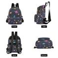 thumbnail image 2 of Colorful Planets Cute Quilted Backpack Fashion Daypack Commuter Bag for Women 8.5 L, 2 of 7