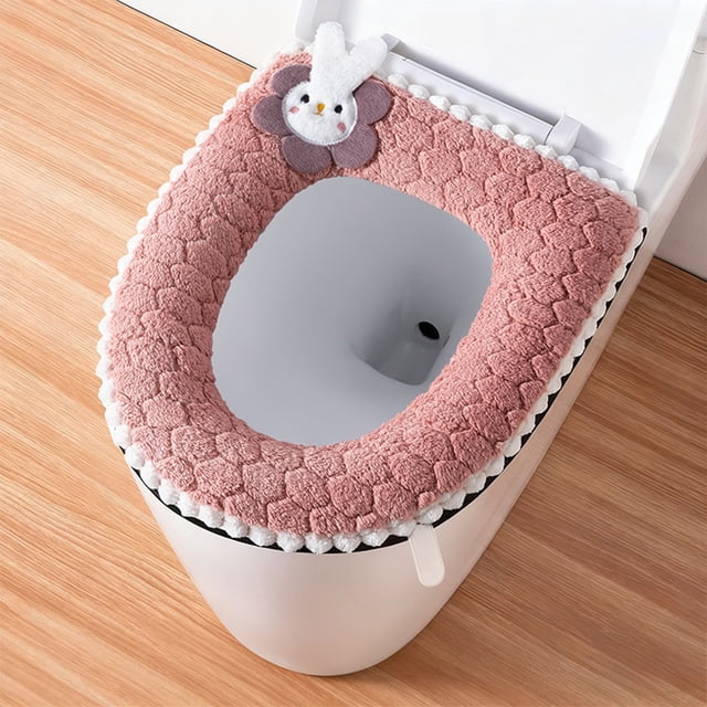 Baño, organizadores y almacenamiento para baño, cojín grueso para asiento de inodoro, funda para inodoro, versión cálida, cojín lavable para asiento de inodoro, collar para inodoro doméstico, funda de