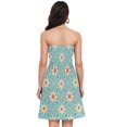 thumbnail image 3 of Dailycode Summer Dresses for Women Strapless Casual Beach Cover Ups Christmas Stars and Dots Tube Top Sundress, 3 of 8