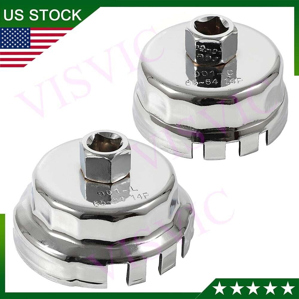 2pc Steel Oil Filter Wrench Tool for Toyota,Lexus,Scion 1.8L,2.0L-5.7L