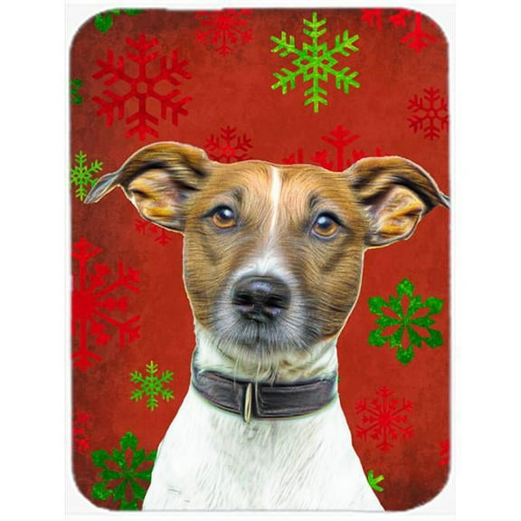 Carolines Treasures  Red Snowflakes Holiday Christmas Jack Russell Terrier Mouse Pad