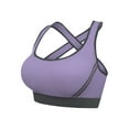 thumbnail image 3 of Women's Comfort Active Bras X-Back Sports Bra with Removable Padded Support, XL, Purple, 3 of 7