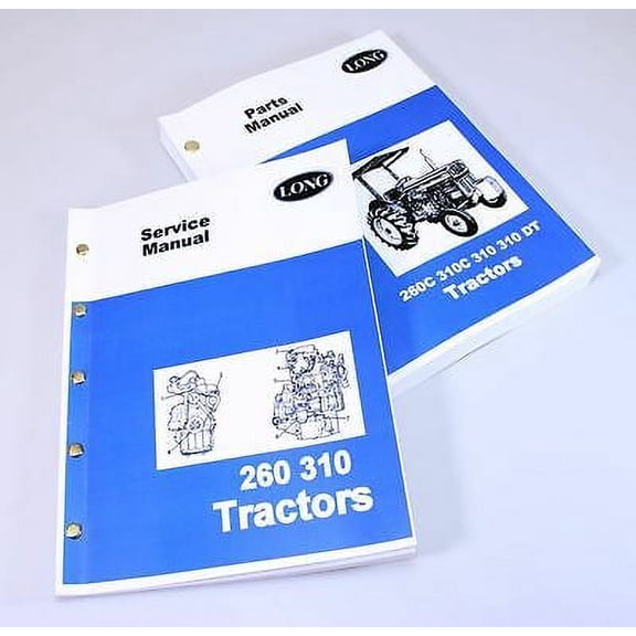 Long 310 Tractor Service Repair Shop Manual Parts Catalog Technical Book Numbers