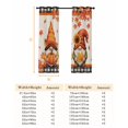 thumbnail image 6 of Fsddascl Orange Gnomes Blackout Curtains for Bedroom/Living Room, Thermal Insulated Kitchen Curtains, Sunflower Pumpkin Leaves Vintage Beige Check Grommet Darkening Window Treatment Drapes 52"x72"x2, 6 of 6