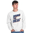 thumbnail image 4 of Bring The Heat Baseball Pitcher Men's Big & Tall Crewneck Sweatshirt Brisco Brands 4X, 4 of 5