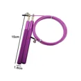 thumbnail image 2 of Cuerda de saltar ajustable de velocidad con mango de aleación de aluminio y rodamiento de bolas, cuerda de ejercicio antienredos, color morado, 2 of 5
