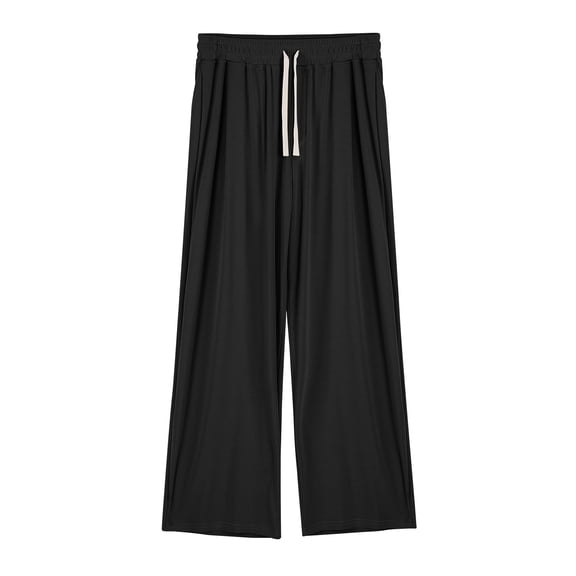 Loose Fit Wide Leg Pants for Men/Women Drawstring Waist Comfortable Casual Relaxed Trousers Soft Fabric Breathable Design