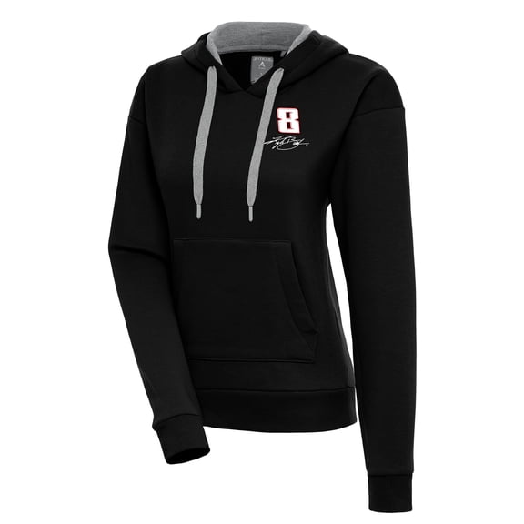 Women's Antigua  Black Kyle Busch Victory Pullover Hoodie