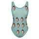 thumbnail image 1 of MKLEKYY Trajes De Baño Mujer Women Fashion Diy Letter Print Piece Swimsuit Sexy Bikini Swimwear Bathing Sleeveless Backless Swimsuit 294, 1 of 3