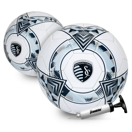 Franklin Sports MLS Sporting Kansas City Soccer Ball - Official Size 5 Soccer Ball - Regulation Size + Weight Soccer Ball for Kids + Adults - Boys + Girls Soccer Ball - Air Pump Included