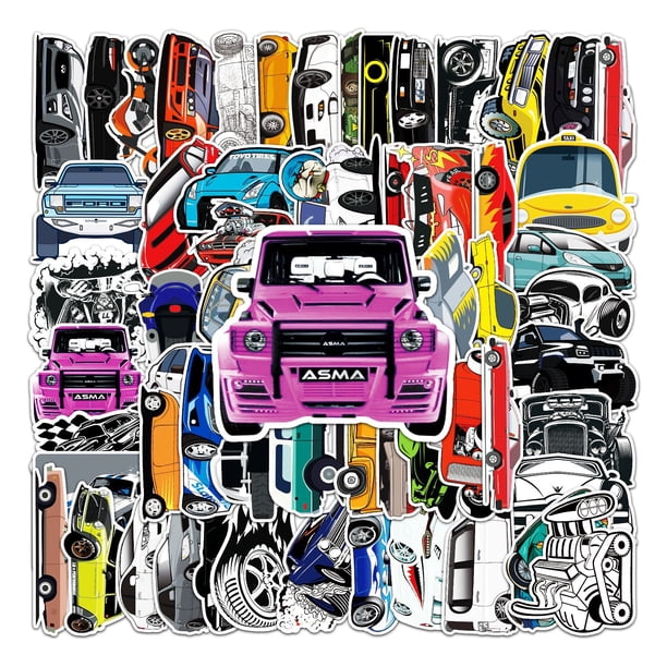 Calcomanías personalizadas para automóviles, 61 unidades, diseño modificado de automóvil