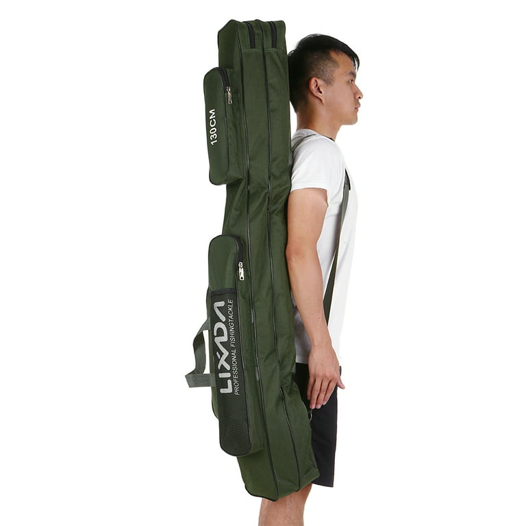 Doorslay 3 Layers Fishing Bag Portable Folding Fishing Rod Reel Bag Fishing  Tackle Carry Bag Case Travel Storage Bag 