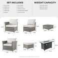 thumbnail image 2 of XIZZI 10 Pieces Outdoor Conversation Set Wicker Patio Furniture Set with Fire Pit Table,Beige, 2 of 11