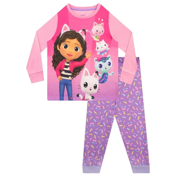 DreamWorks Girls Gabbys Dollhouse Long Sleeve Pajamas Sizes 410