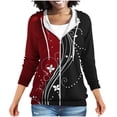 thumbnail image 2 of EGNMCR Womens Sherpas Lined Fleece Jacket Full Zip Up Hooded Oversized Sweatshirt Long Sleeve Flannel Shirt Jacket with Side Pockets Fall Winter, 2 of 7