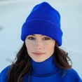 thumbnail image 4 of Gorro unisex de punto con puños,Azul oscuro, 4 of 5