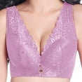thumbnail image 2 of adviicd Seamless Bras for Women Women's Full Coverage Floral Lace Underwired Bra Plus Size Non Padded Comfort Bra F 46 105C, 2 of 4