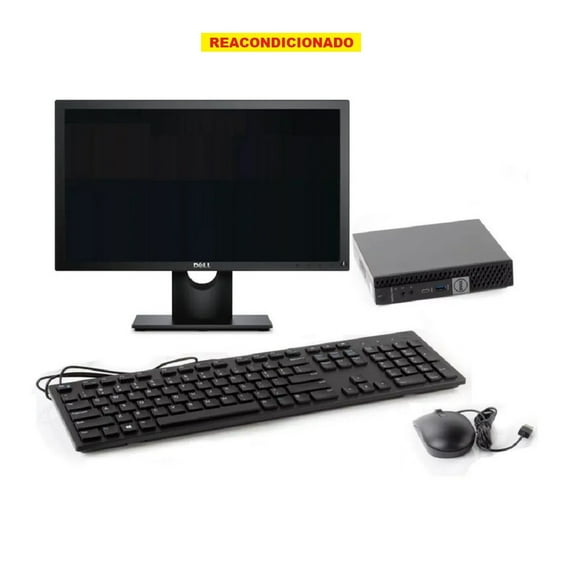 PC Dell 3060 MINI, Intel Core i3-8ª Gen, 16 GB RAM, 500GB HDD, MONITOR 19", REACONDICIONADO