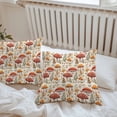 thumbnail image 4 of Outdoor Pillow Covers 18 x 18 Inches, Mushroom Waterproof Throw Pillow Cover Set of 2, Fall Thanksgiving Mushroom Maple Leaf Botanical Decorative Square Cushion Covers for Patio/Tent/Couch/Garden, 4 of 7