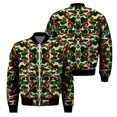 thumbnail image 3 of Chaqueta con cremallera y estampado de camuflaje para hombre, chaqueta clásica con estampado 3D de manga larga, informal, de gran tamaño, para primavera y otoño, 3 of 5
