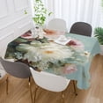 thumbnail image 5 of 60x120 Inch Tablecloth Polyester Square Tablecloth for Home Kitchen Dinner Decor Vintage Peonies and Daisies, 5 of 9