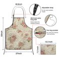 thumbnail image 3 of Pioneer Flower Floral Print Pattern Apron-Garden Aprons for Women with Pockets-Cotton Linen Waterproof Kitchen Cooking Gardening Aprons Adjustable for Kitchen,Cooking,BBQ and Salon 33x27 Inch, 3 of 7