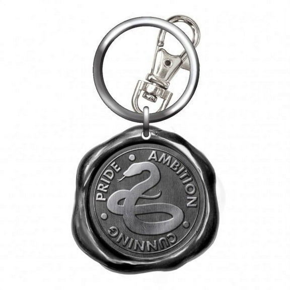 Metal Key Chain - Harry Potter - Slytherin Seal Stamp Pewter New 48529