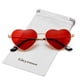 thumbnail image 2 of Gafas de Sol Gleyemor Polarizadas con Forma de Corazón para Mujer en Color Dorado, 2 of 7
