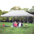 thumbnail image 2 of Gymax 10' x 20' Folding Tent Canopy Easy to Set-up Canopy w/3 Height Positions Wheeled Storage Bag 6 Windproof Ropes & 6 Nails, 2 of 10