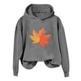 thumbnail image 1 of WEAIXIMIUNG Ensembles de Sweat-Shirts Raccourcis pour Femmes, Mode Hiver, Imprimé Feuille d'Érable à Capuche, 1 of 3